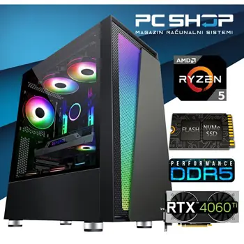 Računalo MagazinRS (AMD Ryzen 5 7600 5.1GHz (Boost), NVidia RTX 4060 Ti 16GB, 16GB DDR5 RAM, SSD 1TB NVMe)