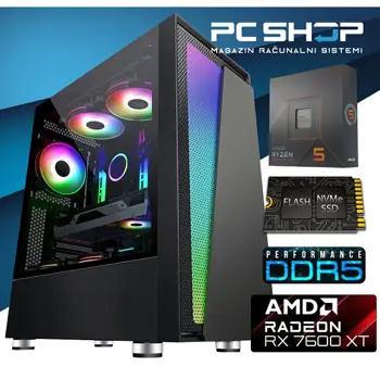 Računalo MagazinRS (AMD Ryzen 5 7600 5.1GHz (Boost), Radeon RX 7600 XT, 16GB DDR5 RAM, SSD 1TB NVMe)