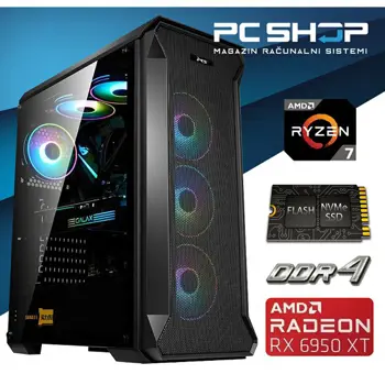 Računalo MagazinRS Gamer PC (Ryzen 7 5700X3D, 4.1 GHz (Turbo), Radeon  RX 6950 XT, 16GB DDR4 RAM, SSD 1TB NVMe)