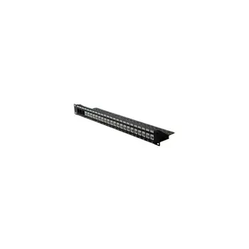 Roline 24-port Patch Panel Keystone UTP Cat.6 (Class E), unshielded black