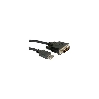 Roline DVI kabel, DVI-D (18+1) M na HDMI M, plasma konektor, 2.0m