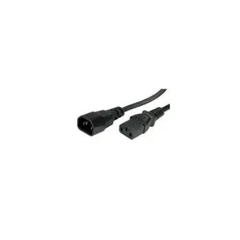 Roline naponski kabel PC-Monitor, IEC320 C14-C13 10A, M/F, 1m, crni