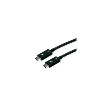 ROLINE Thunderbolt 4 kabel, 40Gbit/s, 100W, C-C, M/M, pasivni, 1m, crni