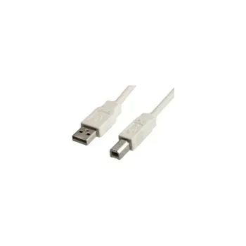 Roline USB2.0 kabel TIP A-B M/M, 0.8m, bež