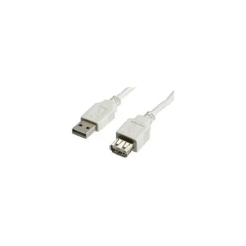 Roline USB2.0 TIP A-A (M/F), 0.8m, bež (produžni)