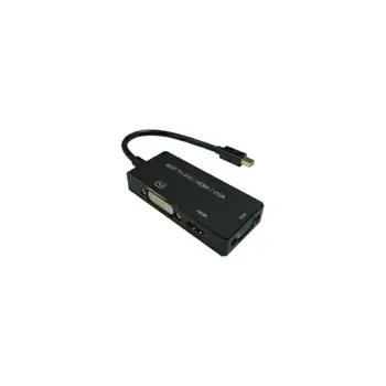 Roline VALUE adapter mini DisplayPort - DVI/DP/HDMI, v1.2, aktivni, crni