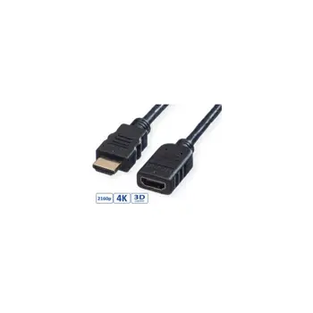 Roline VALUE HDMI produžni kabel sa mrežom, HDMI M - HDMI F, 1.5m