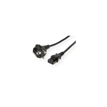 Roline VALUE naponski kabel PC-Monitor, IEC320 C13 10A, M/F, 0.6m, crni