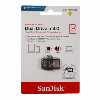 SANDISK USB 3.0 FLASH DRIVE DUAL 64GB