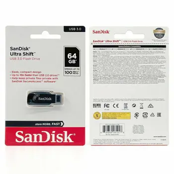 SANDISK USB 3.0 FLASH DRIVE ULTRA SHIFT 100MB/s 64GB