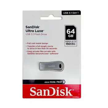 SANDISK USB 3.1 FLASH DRIVE ULTRA LUXE 64GB