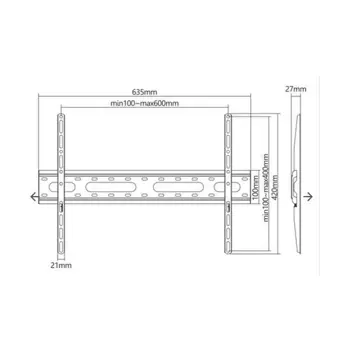 SBOX fiksni nosač 37"-80", do 45kg