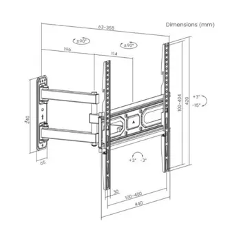 SBOX izvlačno okretni nosač 32"-55", do 35kg