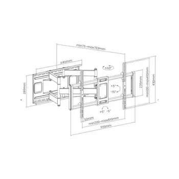 SBOX izvlačno okretni nosač 43"-100", do 120kg