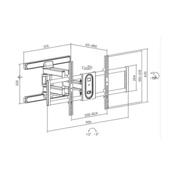 SBOX izvlačno okretni nosač 43"-100", do 120kg