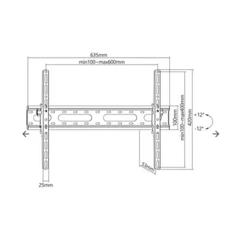 SBOX nagibni nosač 37"-80", do 45kg