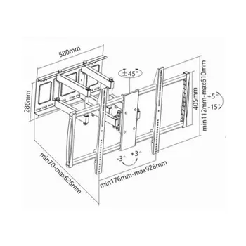 SBOX nagibno okretni nosač 60"-100", do 80kg