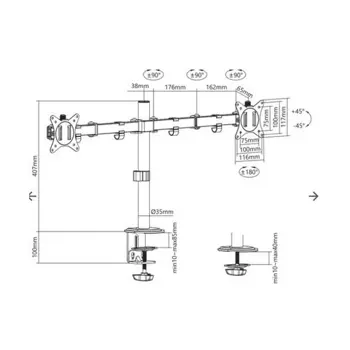 SBOX nosač za 1 monitor 13"-27", do 10kg