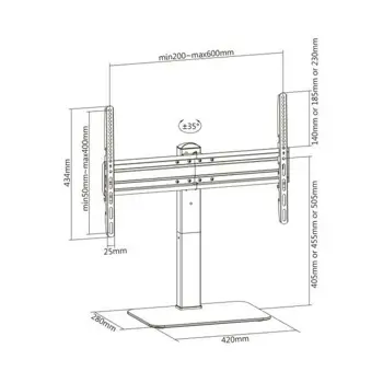 SBOX podni stalak za TV 37"-70", do 40kg