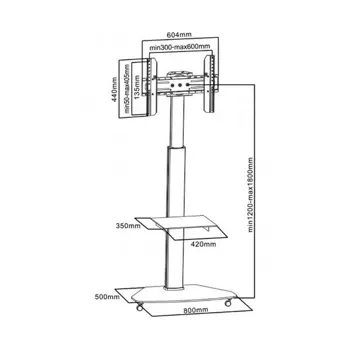 SBOX podni stalak za TV FS-500