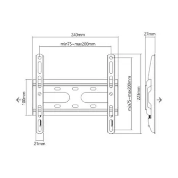 SBOX zidni stalak za TV 23”-43” , do 45 kg