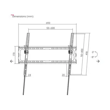 SBOX zidni stalak za TV 37“-80“/94-203 cm,do 45 kg