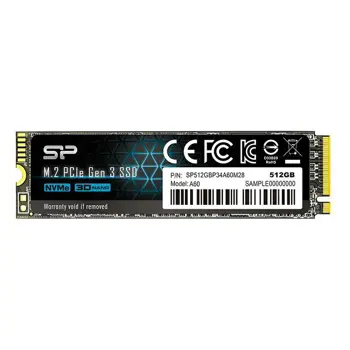 Silicon Power A60 512GB SSD M.2 2280 PCIe NVMe Gen3x4