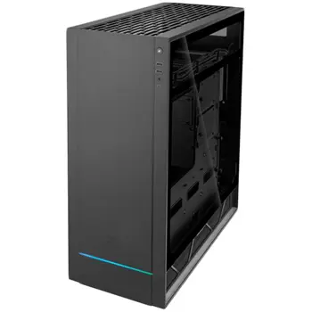 SilverStone ALTA F1 Midi-Tower Stack Effect Gaming Computer Case, Glass Panel, 3x140mm Fan, black