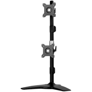 SilverStone Mounting Arm ARM24BS, Supports 2 monitors ?24, height adjustment and 360 degrees monitor rotation, VESA Mounting Interface Standard, 8kg per monitor, Aluminum, Black