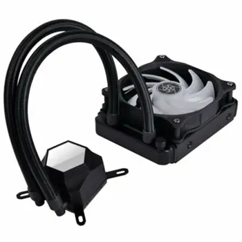 SilverStone PermaFrost Premium Water Cooler, Single Adjustable 120mm PWM, ARGB, Intel/AMD