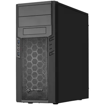 SilverStone PRECISION PS13B Mini Tower Computer Case, black, SST-PS13B