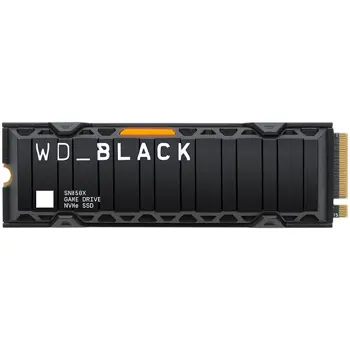 SSD WD Black SN850X HeatSink 2TB M.2 2280 PCIe Gen4 x4 NVMe, Read/Write: 7300/6600 MBps, IOPS 1200K/1100K, TBW: 1200