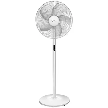 Stand fan MIDEA, 48W, 40cm, 8 Speeds, 8H timer, LED display, electric control with remote, 3-in-1: Stand/Table/Table+Stand, control panel on rear motor cover, air flow: 41m3/min, noise level: 38-65 dB