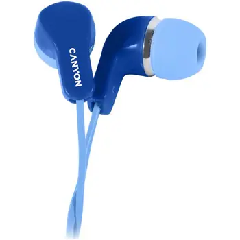 Stereo Earphones with inline microphone, Blue