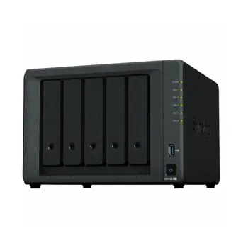 Synology DiskStation DS1522+,Tower, 5-Bay 3.5 SATA HDD/SSD,2 x M.2 2280 NVMe SSD, CPU AMD Ryzen™ R1600 dual-core (4-thread) 2.6 GHz, max. boost clock up to 3.1 GHz, 8GB DDR4 ECC SODIMM, 4 x 1Gbe, 2x