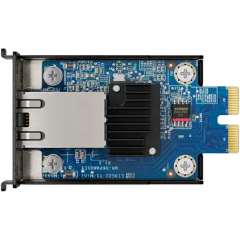 Synology E10G22-T1-MINI 10GbE RJ-45 network upgrade module for compact Synology servers, 10/5/2.5/1 Gbps Multi-Gig support, PCIe 3.0 x2, for models DS923+, DS723+, RS422+, DS1522+