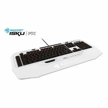 Tipkovnica ROCCAT® Isku FX White Multicolor UK/HR znakovi, gamerska USB