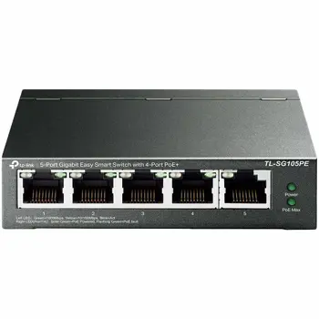 TP-Link 5-port Gigabit PoE Easy Smart preklopnik (Switch), 5×10/100/1000M RJ45, 4×PoE+, metalno kućište, 13" (65W)