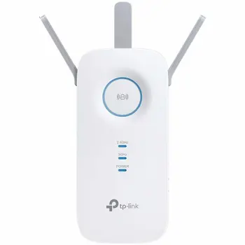 TP Link AC1900 Wi-Fi Range Extender 600 Mbps at 2.4 GHz + 1300 Mbps at 5 GHz; 3 × External Antennas, 1 × Gigabit Port, Wall Plugged; Tether App, WPS, Intelligent Signal Light, Access Control, Power Sc