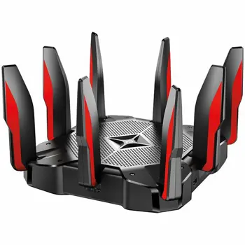 TP-Link AC5400 bežični usmjerivač (Tri-Band Gaming Router) 1000bps/2167Mbps×2 (2.4GHz/5GHz×2), 802.11a/b/g/n/ac, 802.3ab, MU-MIMO, 1×G-WAN, 8×G-LAN, 2×USB3.0, 8×fiksne antene