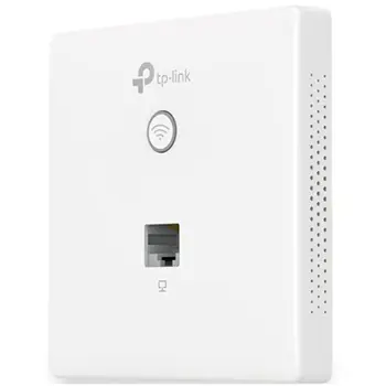 TP-Link EAP115-WALL 300Mbps Wireless N Wall-Plate Access Point, 300Mbps at 2.4GHz, 2 x 10/100Mbps LAN, 802.3af PoE Supported,Compatible with 86mm&EU Standard Junction Box, Centralized Man., Load Balan