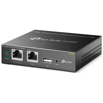 TP-Link OC200 Omada Cloud Controller, Centralized Management for Omada EAPs, 2 x 10/100 Port, 1xUSB 2.0, 1x Micro-USB Port, Up to 100 Omada access points, 20 Omada switches, and 10 Omada routers, RF M