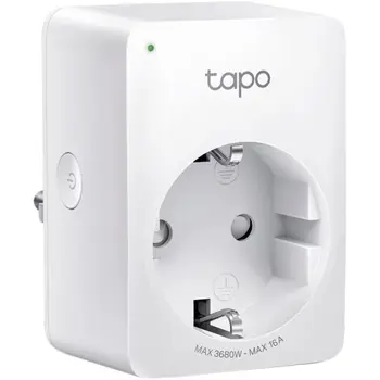 TP-Link WiFi Smart Plug, 2.4GHz, 802.11b/g/n, BT4.2, Tapo app, kontrola potrošnje energije, Timer/Schedule postavke, Glasovna kotrola Amazon Alexa/Google Assistant