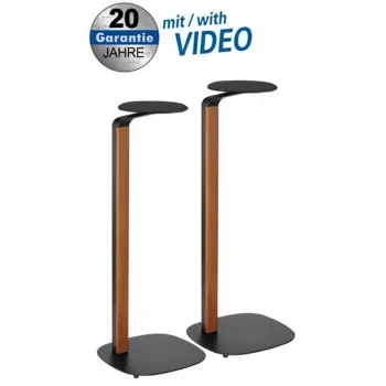 Transmedia 2 Stands for loudspeakers, black hardwood design