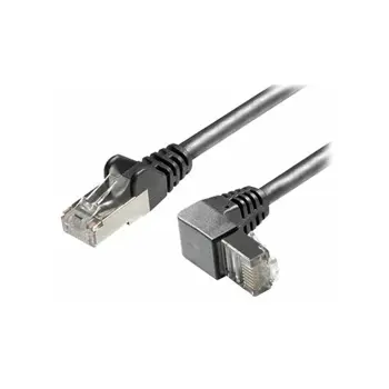 Transmedia Cat6A SFTP Patch Cable, RJ45 plug angled down, 0,5 m