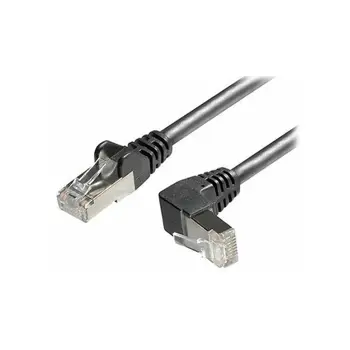 Transmedia Cat6A SFTP Patch Cable, RJ45 plug angled up, 2m