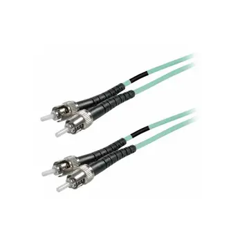 Transmedia Fibre optic MM OM4 Duplex Patch cable ST-ST 10m