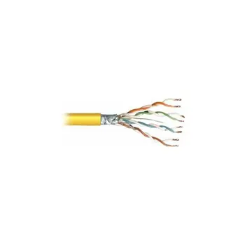 Transmedia FTP-Cable, Stranded Wire, CAT5e. yellow, on spool, 100 m