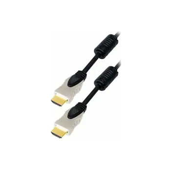 Transmedia HDMI cable metal plugs gold contacts, 2,0 m, black