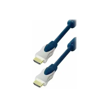 Transmedia HDMI cable metal plugs gold contacts, 7,0 m, blue